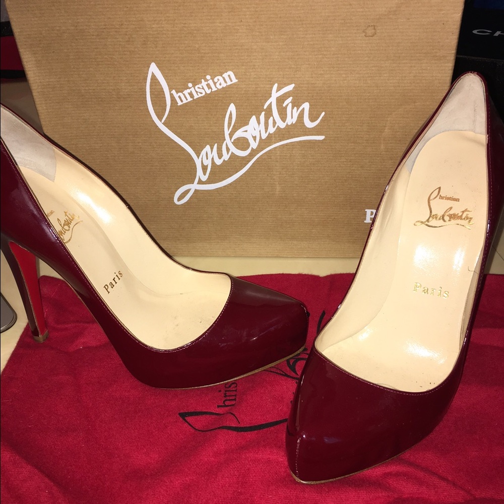 Dark red patent Rolando Christian Louboutin